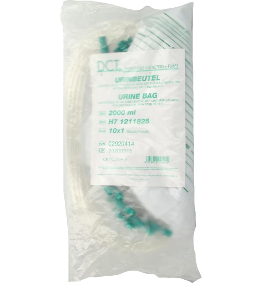 Mediware DCT Urinebedzak 2 liter + slang 90 cm (10 stuks)