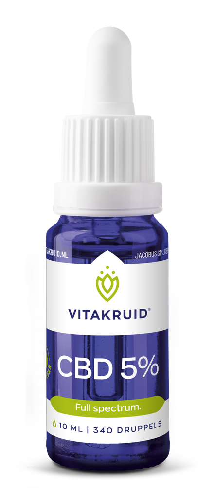 Vitakruid CBD Olie 5% Full Spectrum Met Mct Als Drager (10 ml)