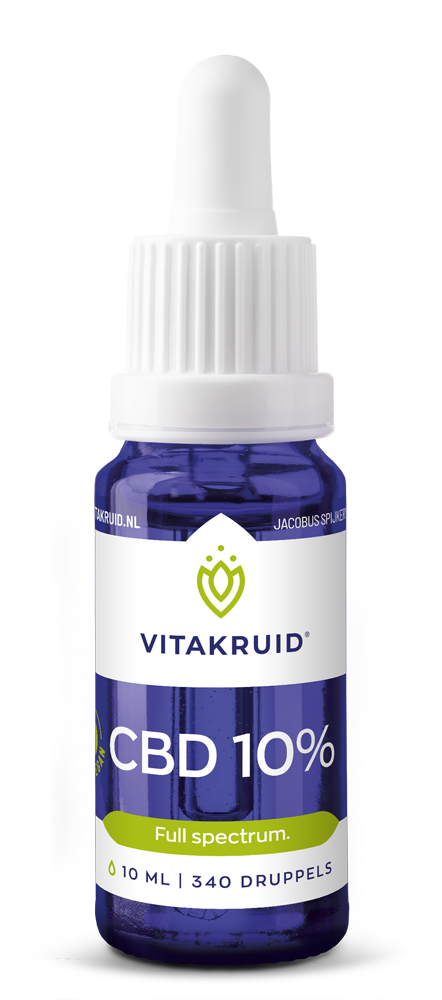 Vitakruid CBD Olie 10% Full Spectrum Met Mct Als Drager (10 ml)