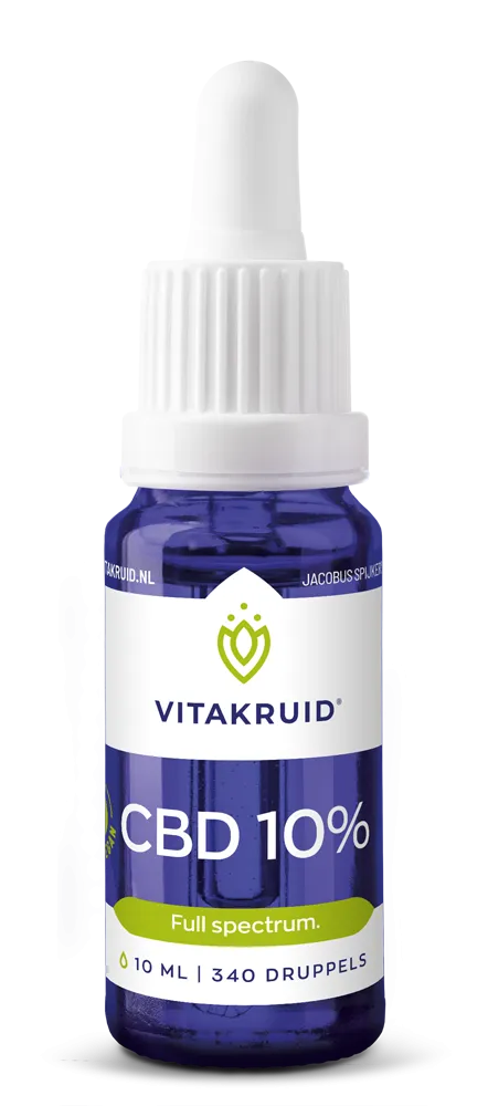 Vitakruid CBD Olie 10% Full Spectrum Met Mct Als Drager (10 ml)