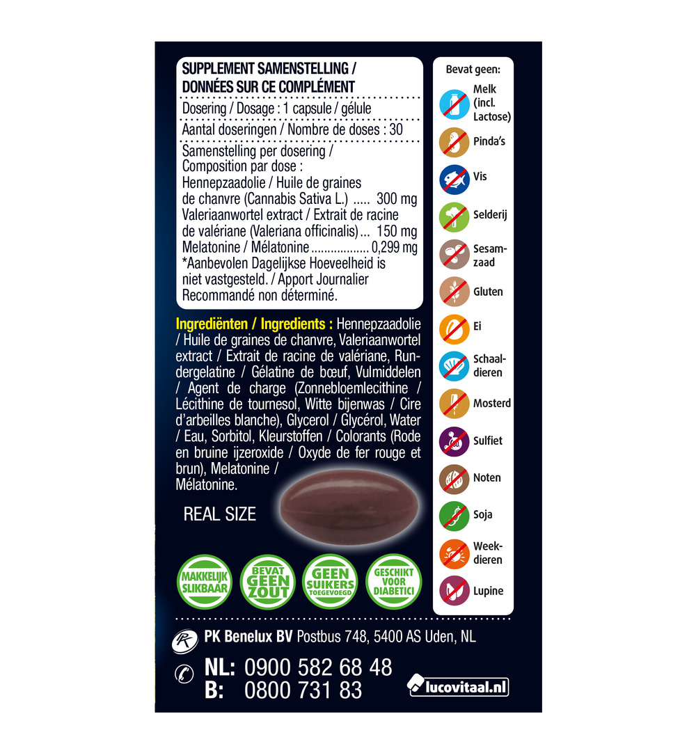 Lucovitaal Cannabis Sativa & Valeriaan (30 capsules) - image 2