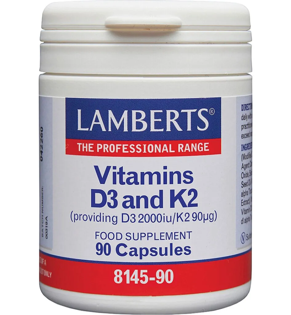 Lamberts Vitamine D3 2000IE en K2 90mcg (90 capsules)