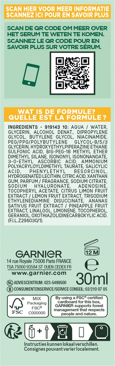 Garnier Skin Activ Vitc Anti-Dark Spot Serum (30 ml) - image 2