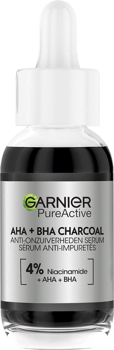 Garnier PureActive AHA + BHA charcoal serum (30 ml)