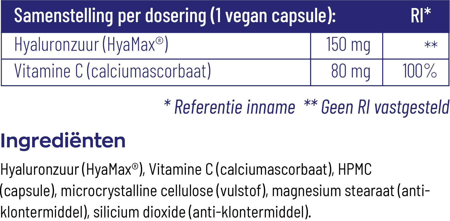 Vitakruid Hyaluronzuur 150 Hyamax® Met Vitamine C Anti-Aging (60 vega capsules) - image 3