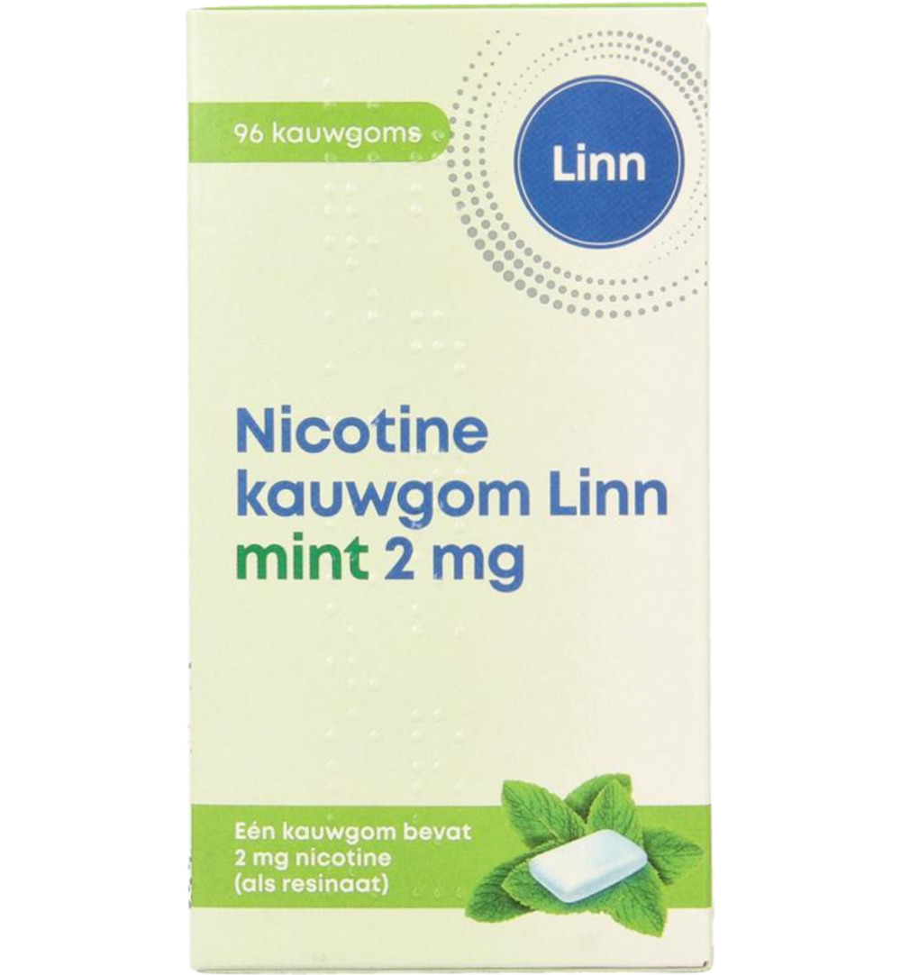 Linn Nicotine kauwgom 2mg mint (96 stuks)