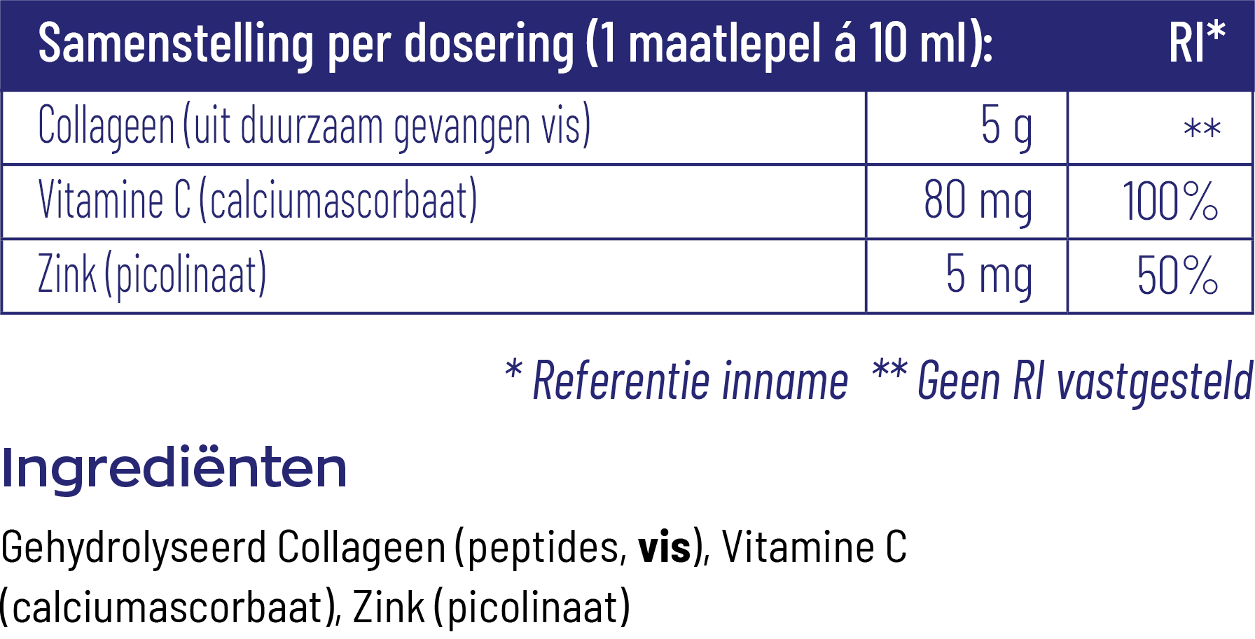Vitakruid Viscollageen 99% Puur Collageen Vitamine C & Zink (130 gr) - image 3