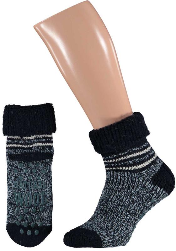 Apollo Slofsok blauw motief 39-42 (1 paar)