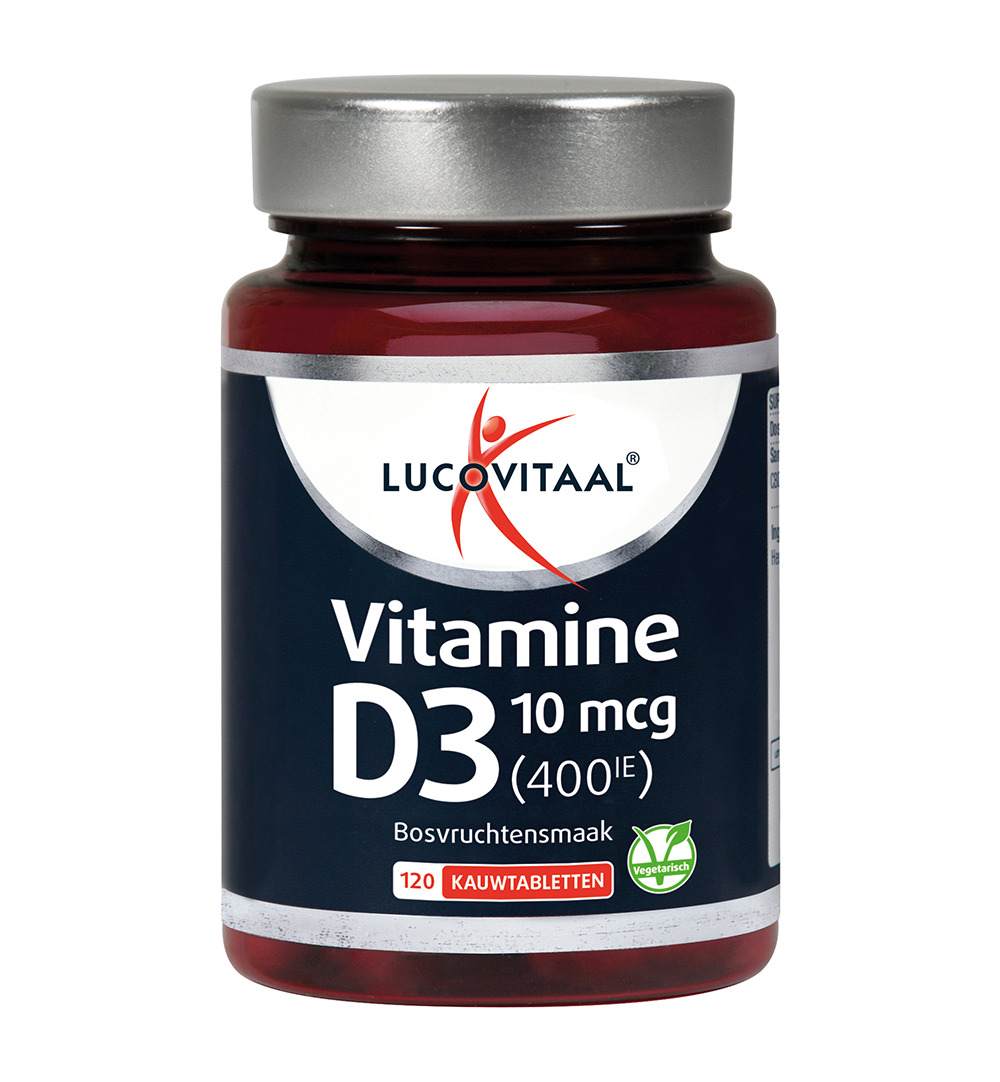 Lucovitaal Vitamine D3 10mcg (60 kauwtabletten)