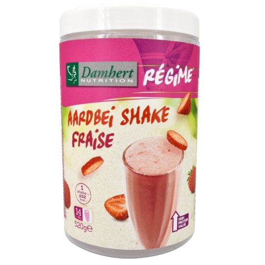 Damhert Regime maaltijd shake aardbei (520 gr)