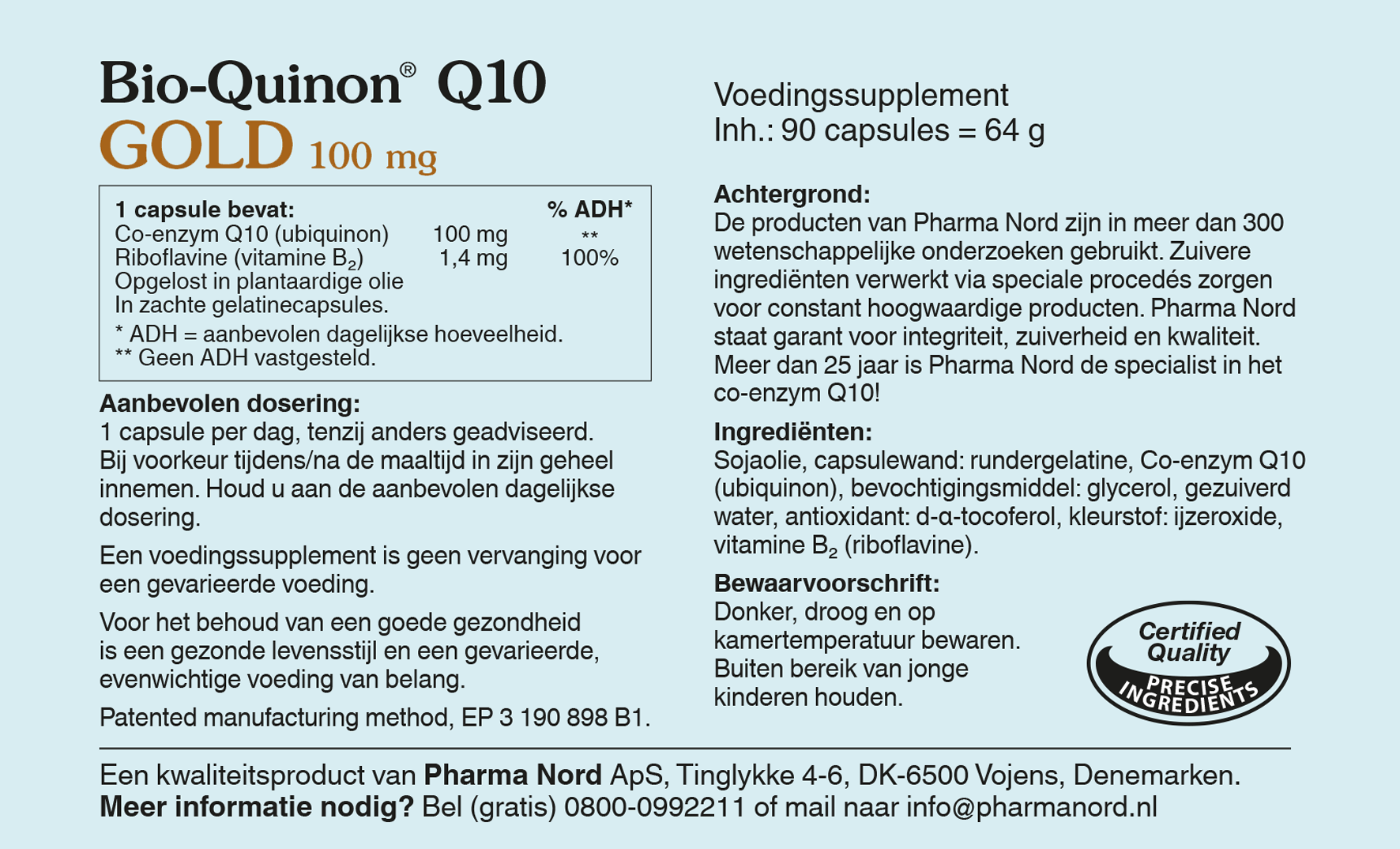 Pharma Nord Bio Quinon Q10 gold 100mg (90 capsules)