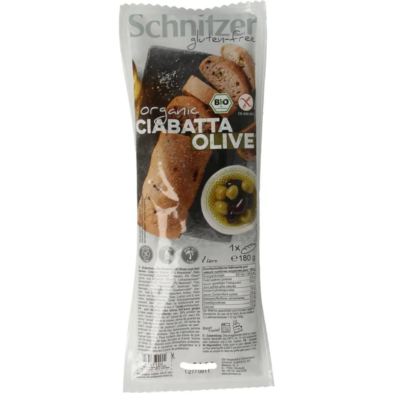 Schnitzer Ciabatta Met Olijven Biologisch (180 gr)