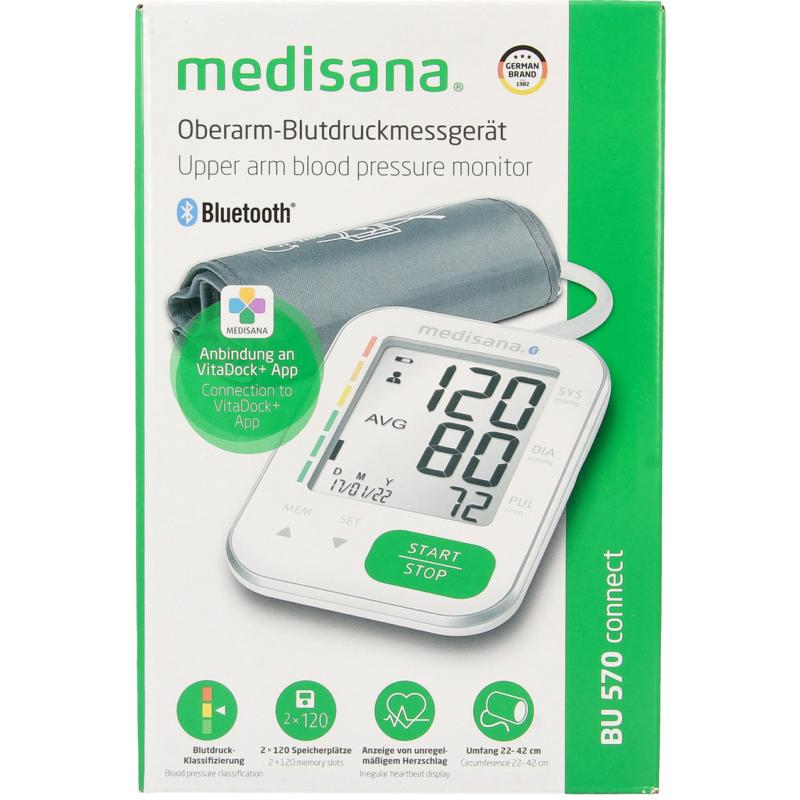 Medisana Bloeddrukmeter BU 570 connect bovenarm wit (1 stuk)