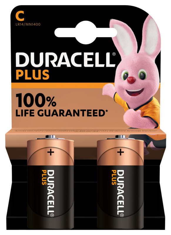 Duracell Alka plus C (2 stuks)