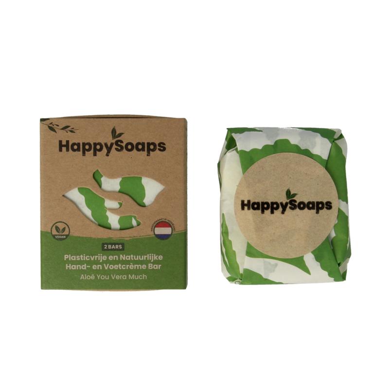 Happysoaps Hand & voetcreme bar aloe vera (40 gr)