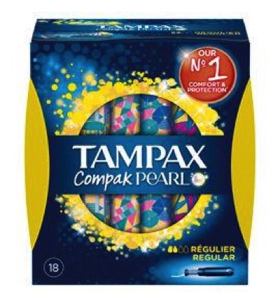 Tampax Tampons compak pearl regular (18 stuks)