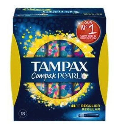 Tampax Tampons compak pearl regular (18 stuks)