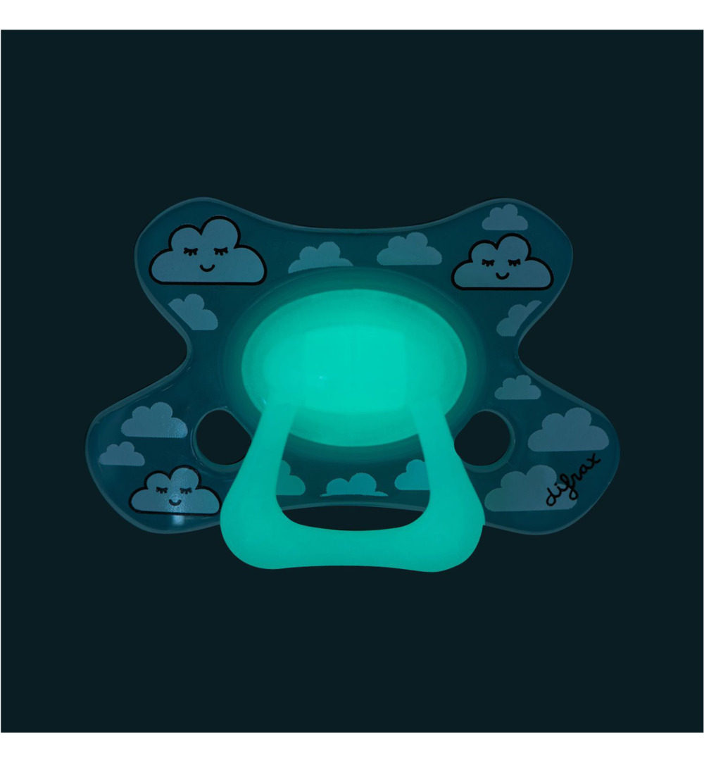 Difrax Fopspeen natural 6+ maanden nacht (1 stuk)