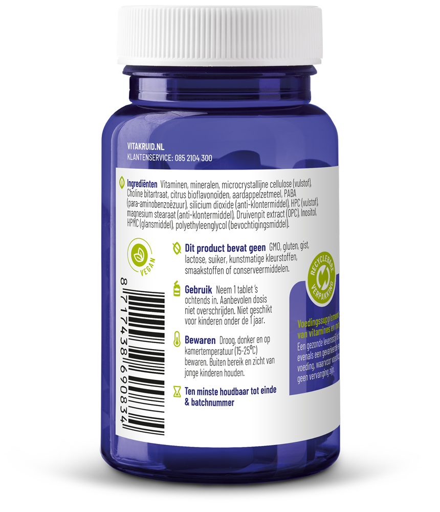 Vitakruid Multi Dag Mama 100% Vegan (30 tabletten)