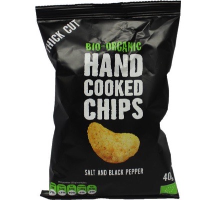 Trafo Chips handcooked zout en peper bio (40 gr)