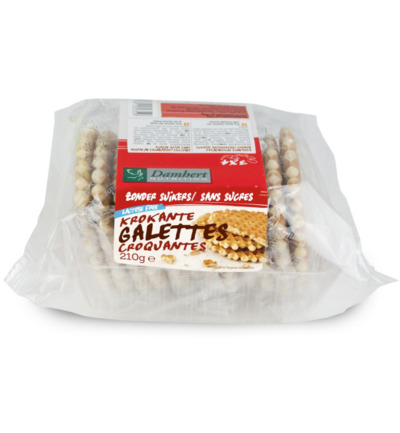 Damhert Krokante galetten lactosevrij (210 gr)