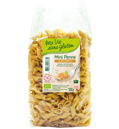 Ma Vie Sans Gluten Penne Mini Volkoren Glutenvrij Bio (500 gr)