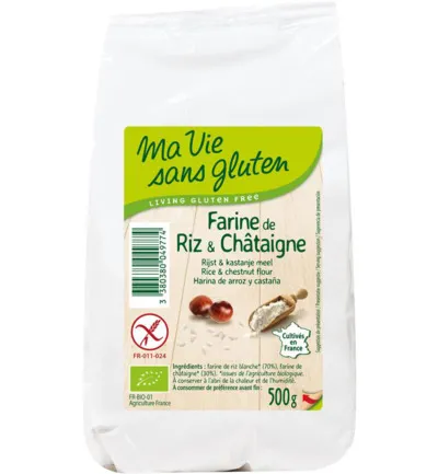Ma Vie Sans Gluten Rijst & Kastanjemeel - Glutenvrij - Bio (500 gr)