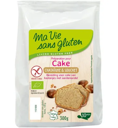 Ma Vie Sans Gluten Amandel kastanje cakemix glutenvrij bio (300 gr)