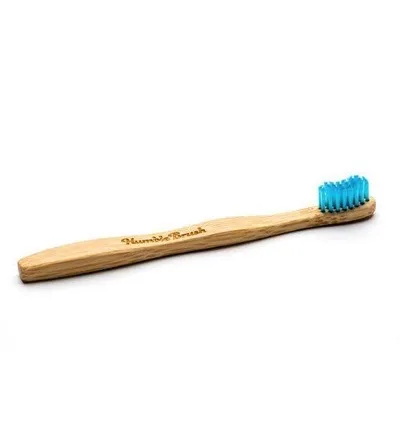 The Humble Co. Tandenborstel bamboe kids blauw brush soft (1 stuk)