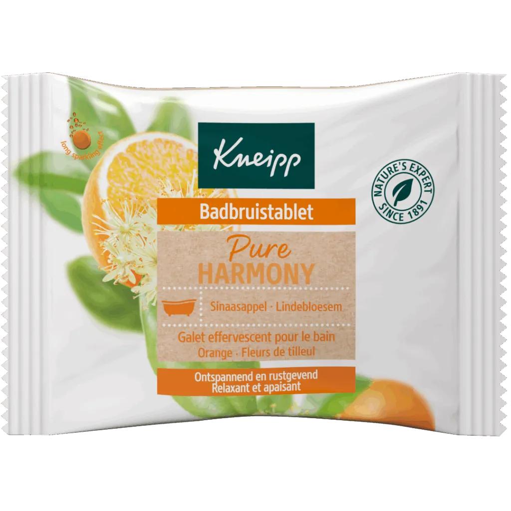 Kneipp Badbruistablet oranje lindebloesem (80 gr)