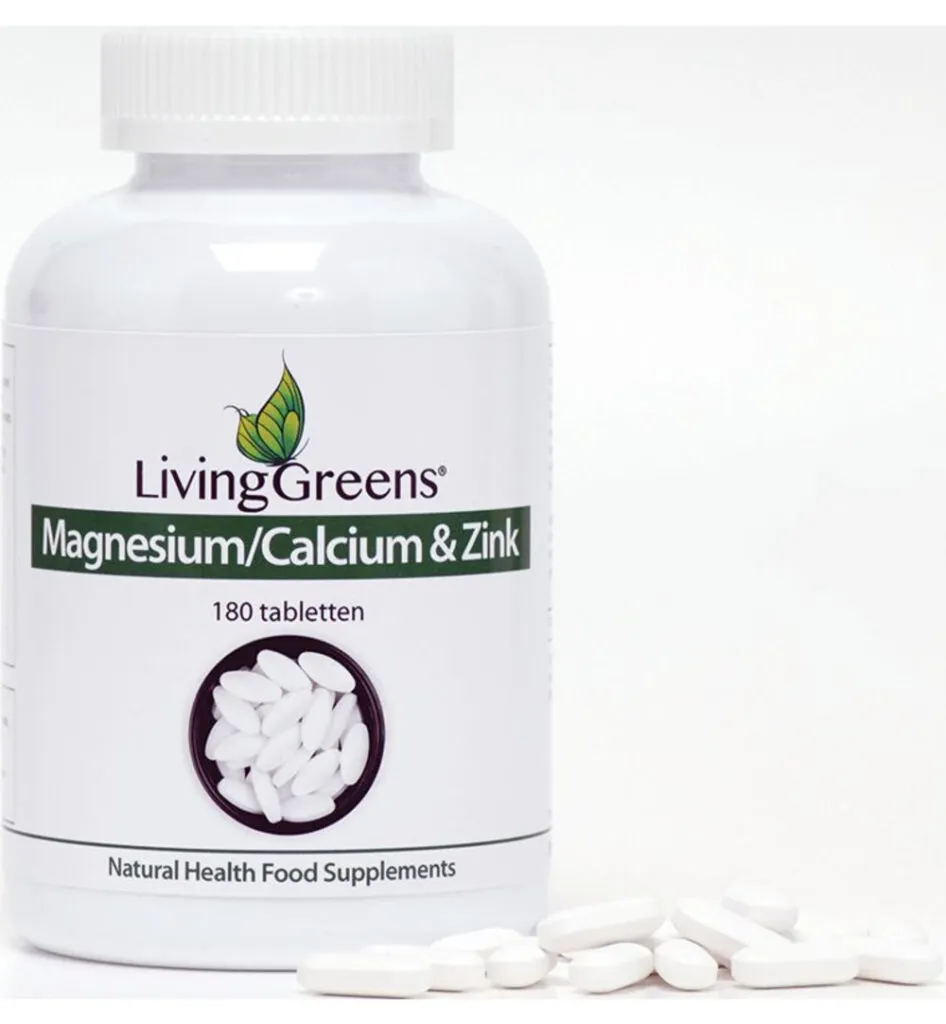 LivingGreens Magnesium calcium zink (180 tabletten)