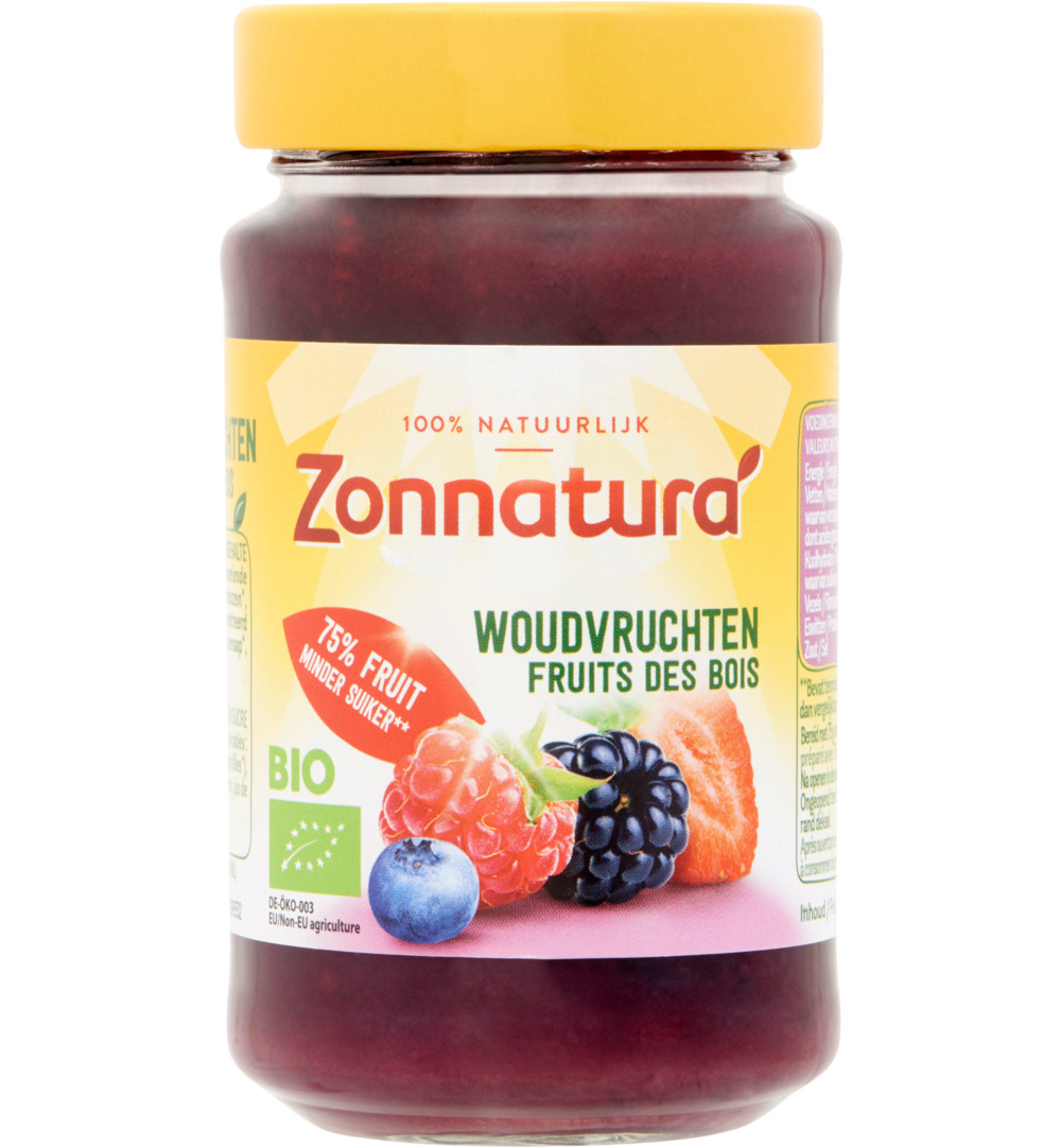 Zonnatura Fruitspread woudvruchten 75% bio (250 gr)