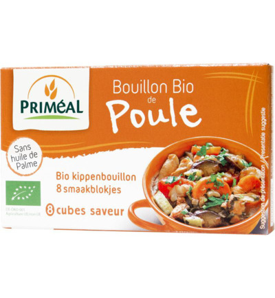 Priméal Kippenbouillon Blokjes 10Gram Bio (8 X 10 gr)