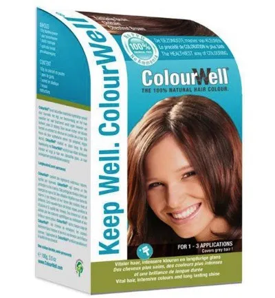 Colourwell 100% Natuurlijke Haarkleuring Kastanje Bruin (100 gr)