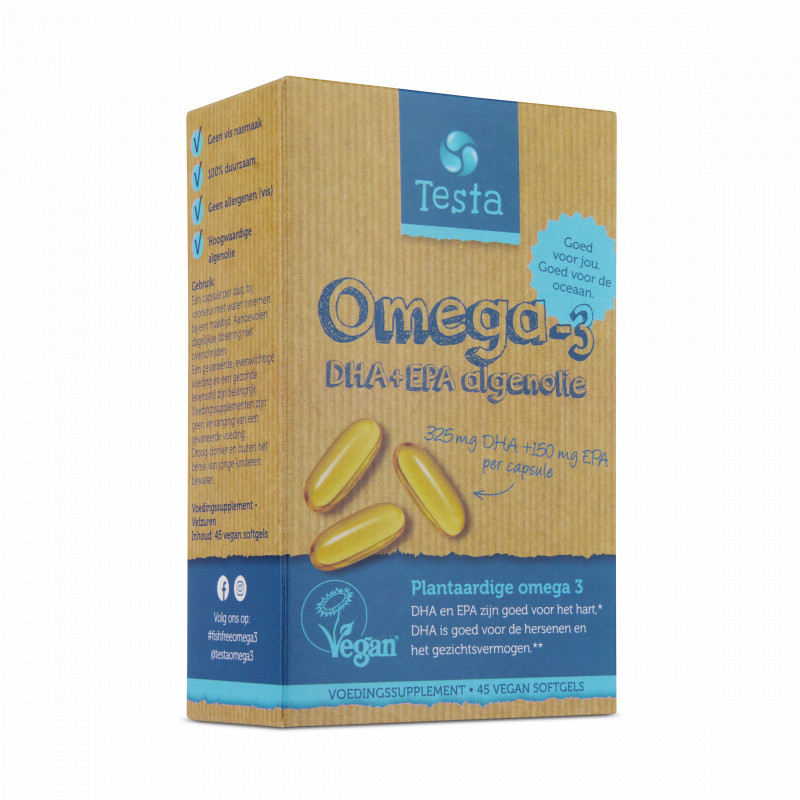 Testa Omega 3 Algenolie 325Mg Dha + 150Mg Epa Vegan (45 capsules)