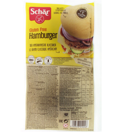Dr. Schär Hamburgerbroodjes (4 stuks)