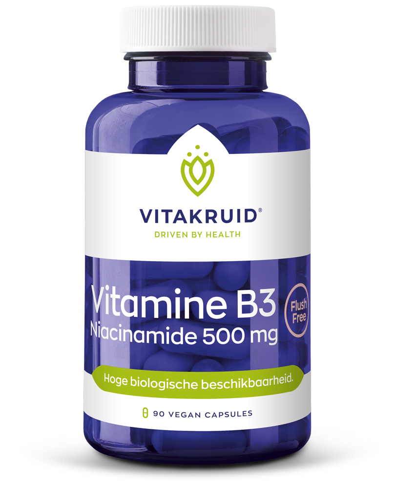 Vitakruid Vitamine B3 Niacinamide 500 Mg Flush Free (90 vega capsules)