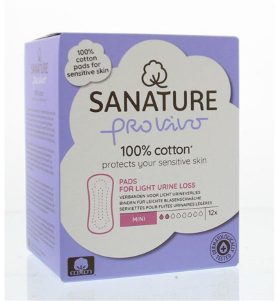 Sanature Incontieverband ultradun mini katoen (12 stuks)