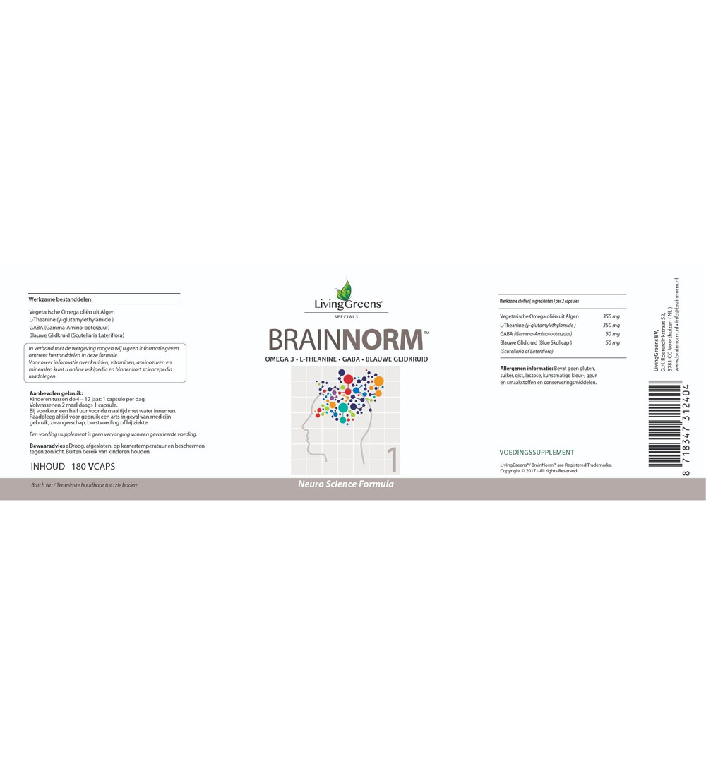 LivingGreens Brainnorm (60 vega capsules)