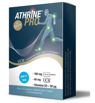 Athrine PRO - UC-II Cavacurmin en Vitamine D3 (30 capsules)