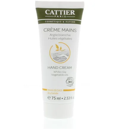 Cattier Handcreme witte klei (75 ml)
