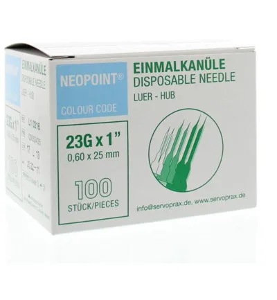 Neopoint Injectienaald steriel 0.6 x 25 (100 stuks)