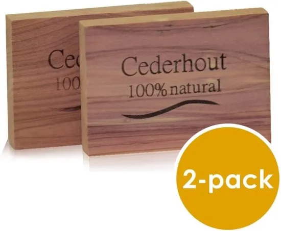 Beautylin Cederhout Ladenblok 100% Natuurlijk (2 stuks)