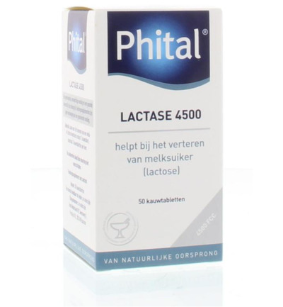 Phital Lactase 4500 (50 kauwtabletten)