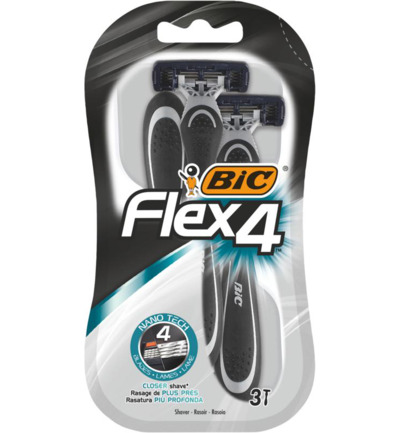 Bic Flex 4 comfort mesjes blister (3 stuks)