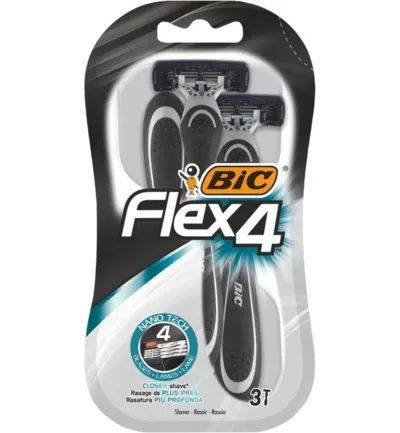 Bic Flex 4 comfort mesjes blister (3 stuks)