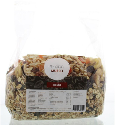 Mijnnatuurwinkel Vruchten Muesli (1000 gr)