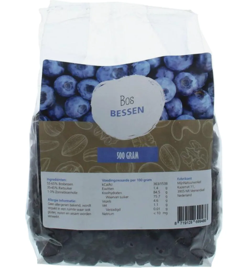 Mijnnatuurwinkel Bosbessen (500 gr)