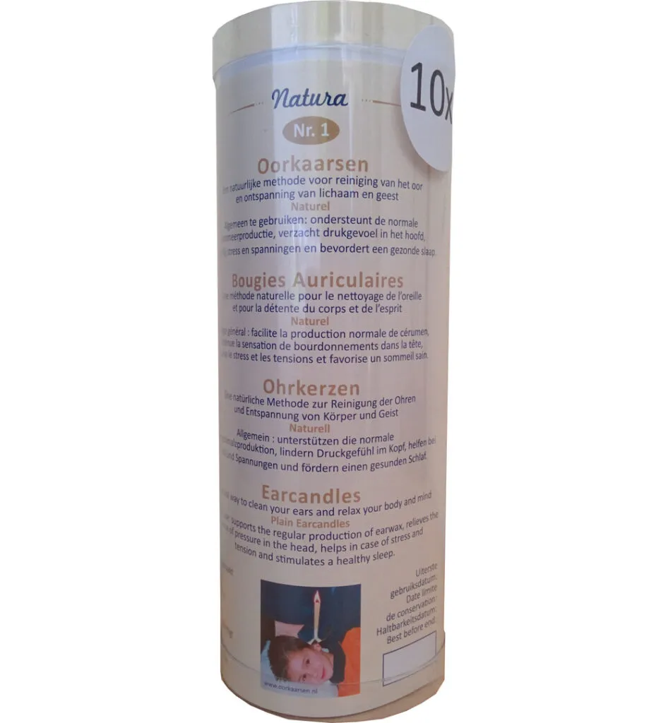 Naturado Oorkaarsen naturel nr.1 (10 stuks)