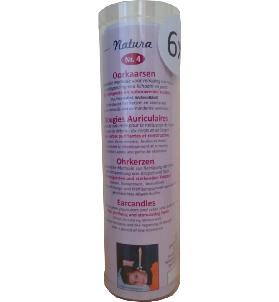 Naturado Oorkaarsen reinigend en opbouwend nr.4 (6 stuks)